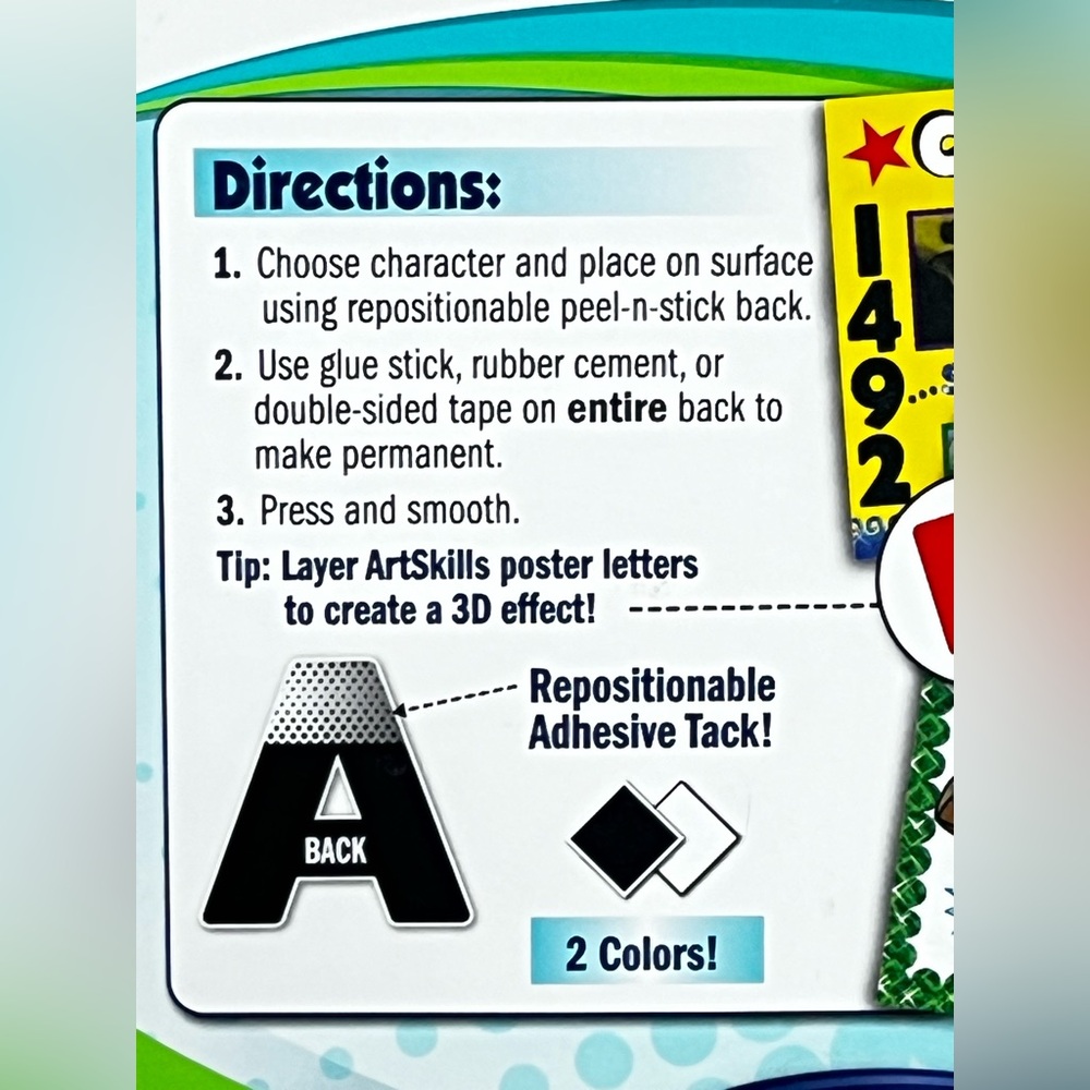 Repositionable Poster Letters & Numbers - Picture 4 of 11
